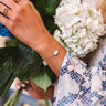 Kendra Scott Elaina Vintage Gold Single Slide Bracelet in White Abalone Image - 1