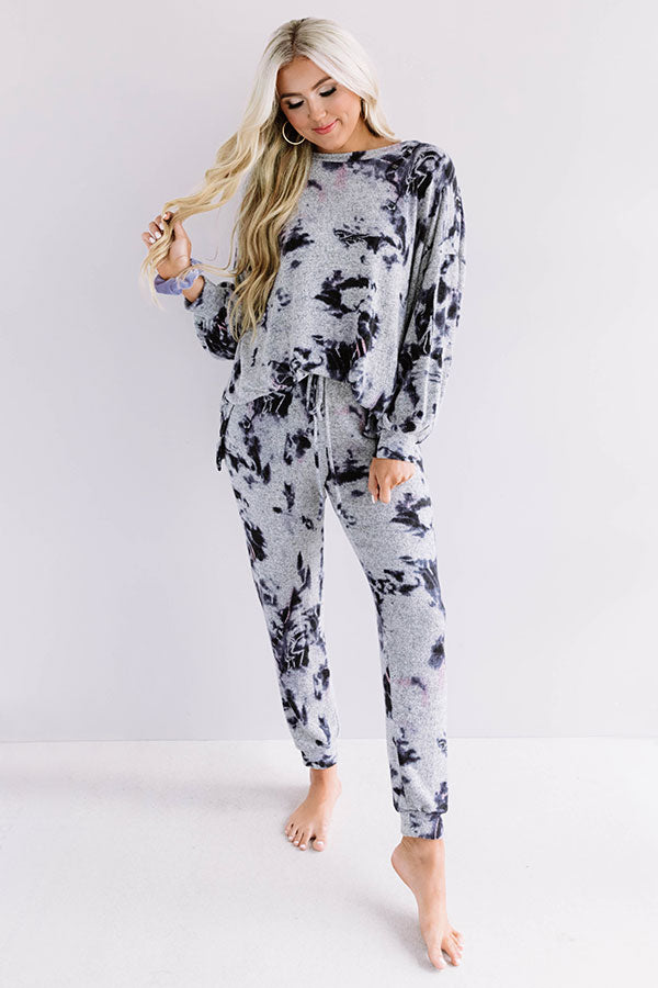 Sunday Softness Tie Dye Joggers In Grey