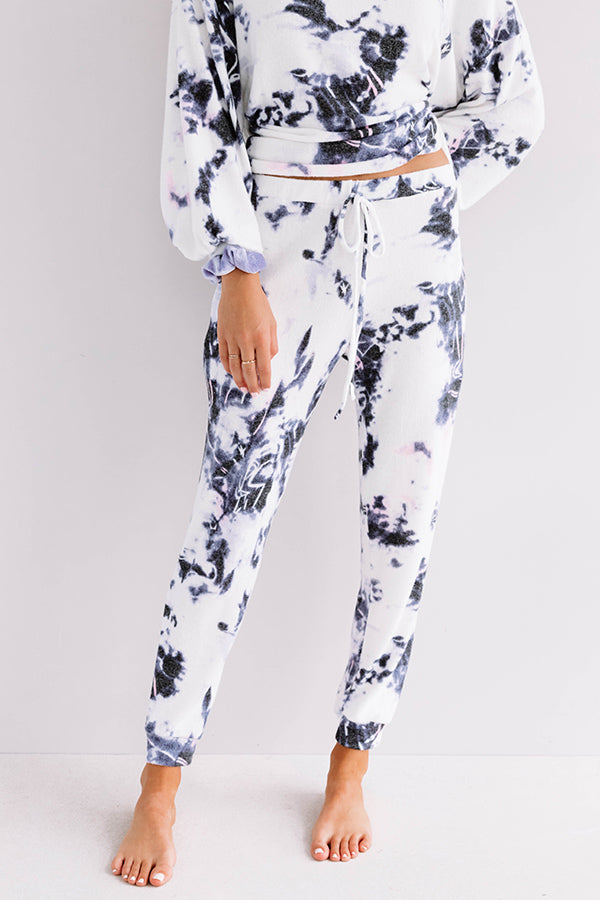 Sunday Softness Tie Dye Joggers In White