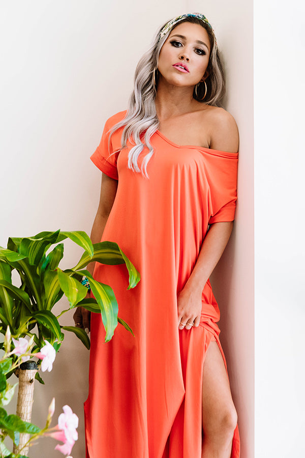 Just My Type T-Shirt Maxi In Tangerine Image - 1