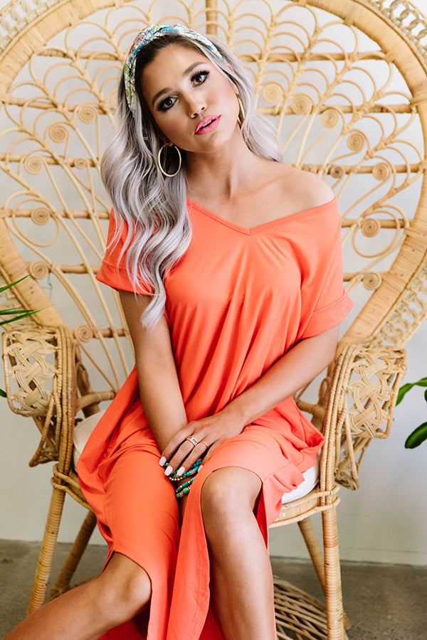 Just My Type T-Shirt Maxi In Tangerine Image - 1