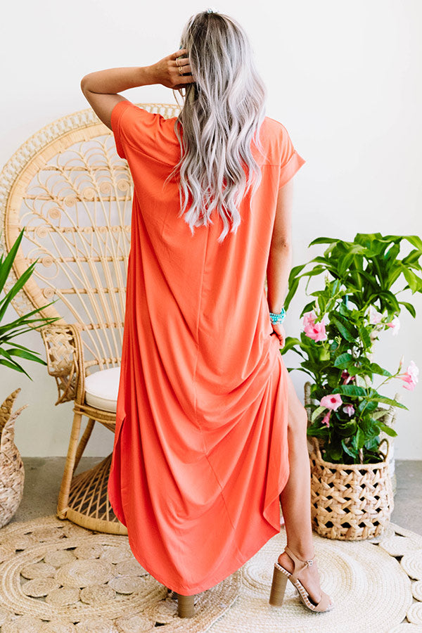 Just My Type T-Shirt Maxi In Tangerine Image - 1