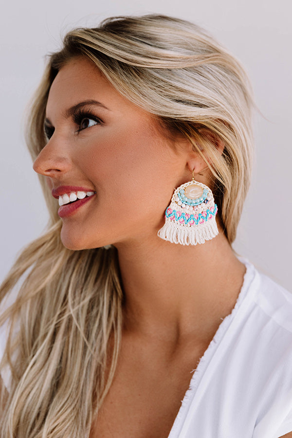 Beach Villa Earrings in Cream
