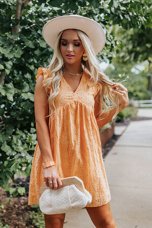 Panama City Sipping Eyelet Babydoll Dress