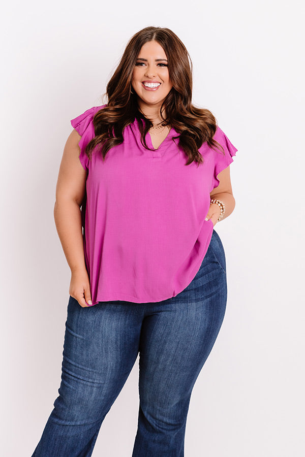 Cambridge Crush Shift Top In Orchid Curves