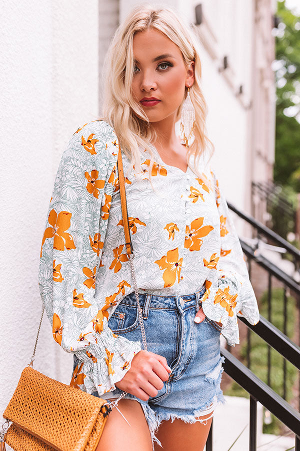 Five O'Clock Somewhere Floral Shift Top
