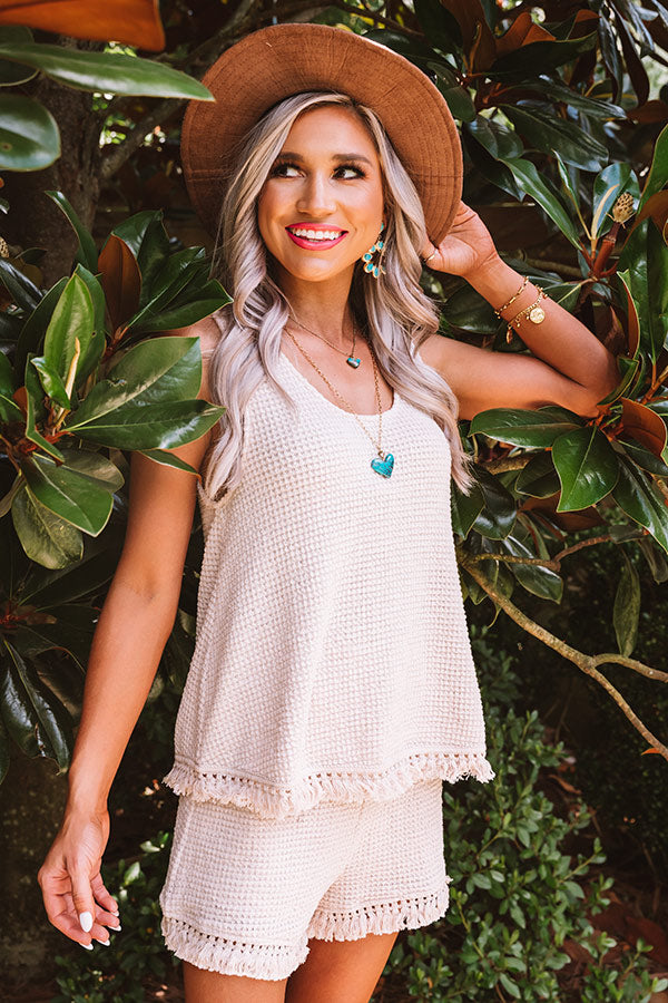 At Ease Waffle Knit Top