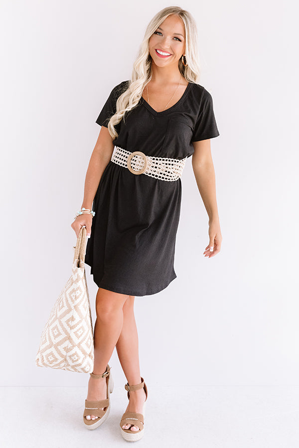 Summertime Vibes T-Shirt Dress In Black