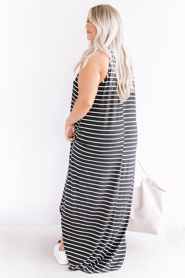 St. Tropez Promise Stripe Maxi In Black Curves • Impressions