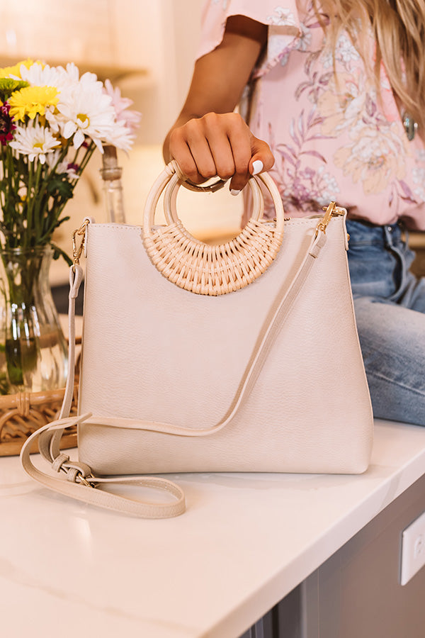 Easy Street Faux Leather Tote in Birch
