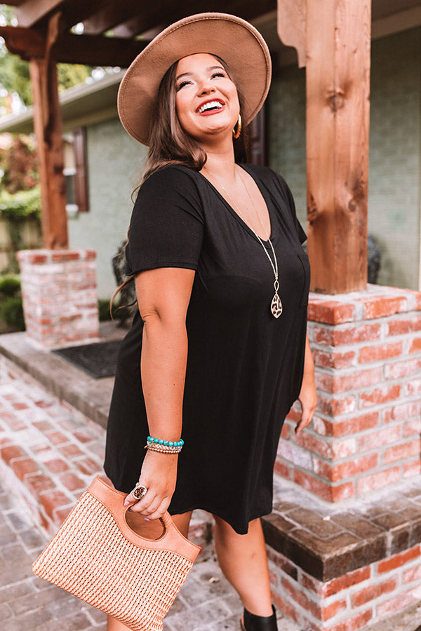 plus size black t shirt dress Summertime Vibes T-Shirt Dress In Black Curves – Impressions Online Boutique
