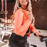 Iced Coffee Run Active Jacket in Neon Coral Image - 1