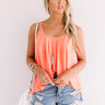 Free Flowing Shift Tank in Coral Image - 1