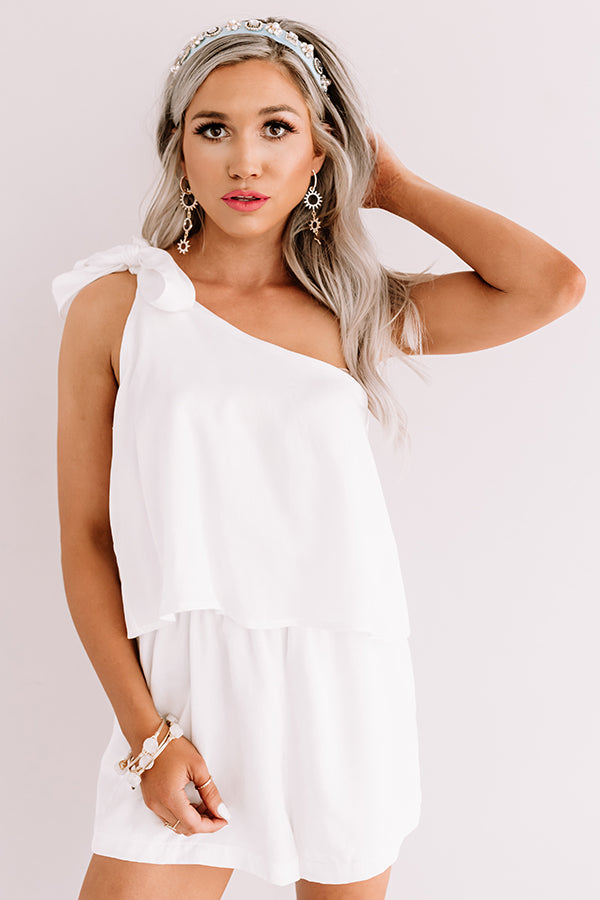 L.A. Scene Romper In White