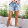KanCan The Astoria Midrise Distressed Shorts in Light Wash Image - 1