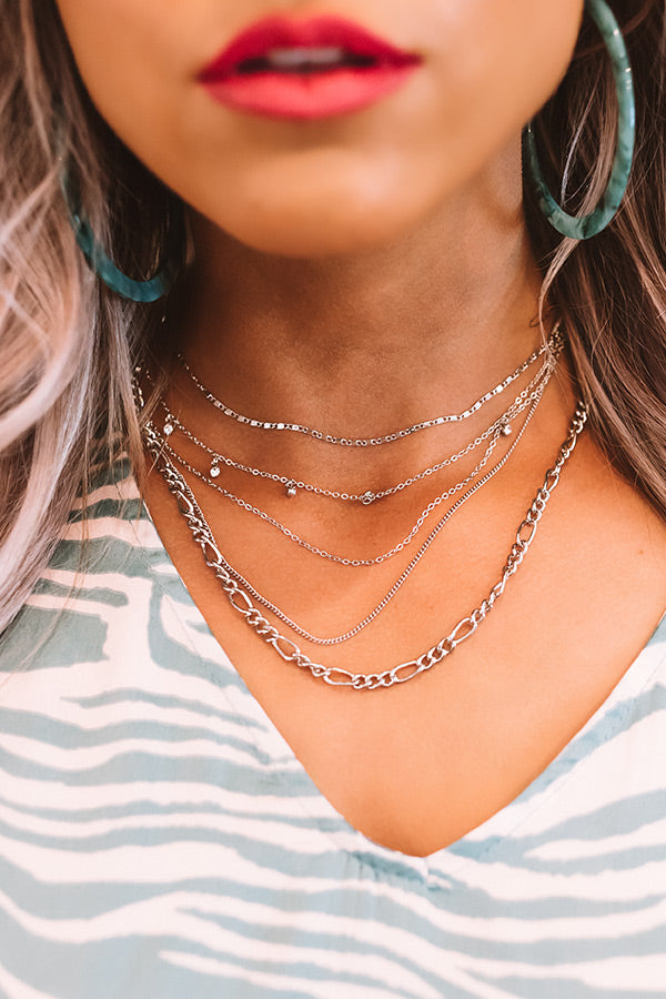 Rooftop Views Layered Necklace In Silver