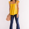 Resort To This Embroidered Shift Top In Marigold Image - 1