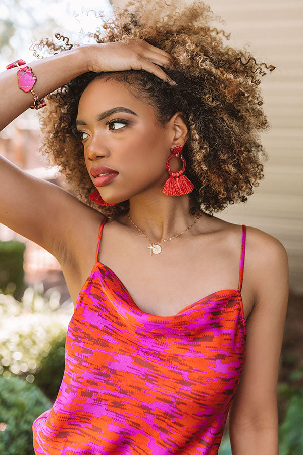 Tassel So Sweet Earrings In Scarlet
