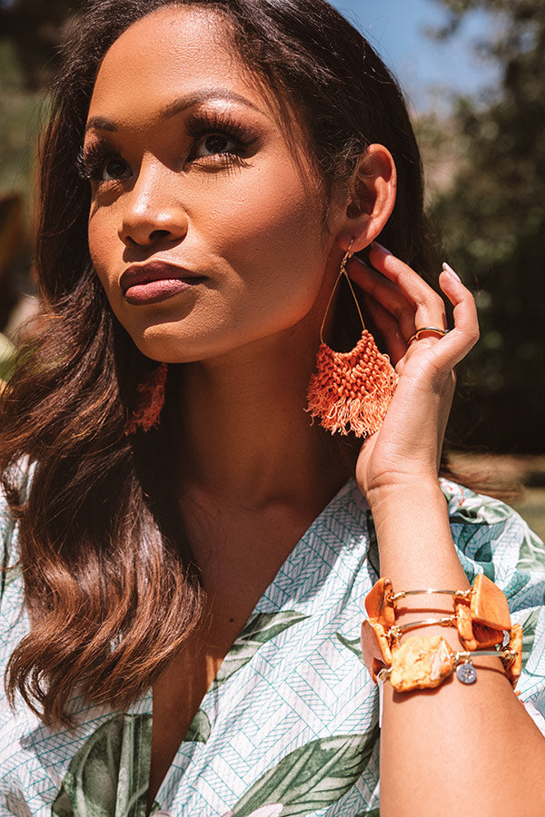 Prim And Pretty Earrings In Orange