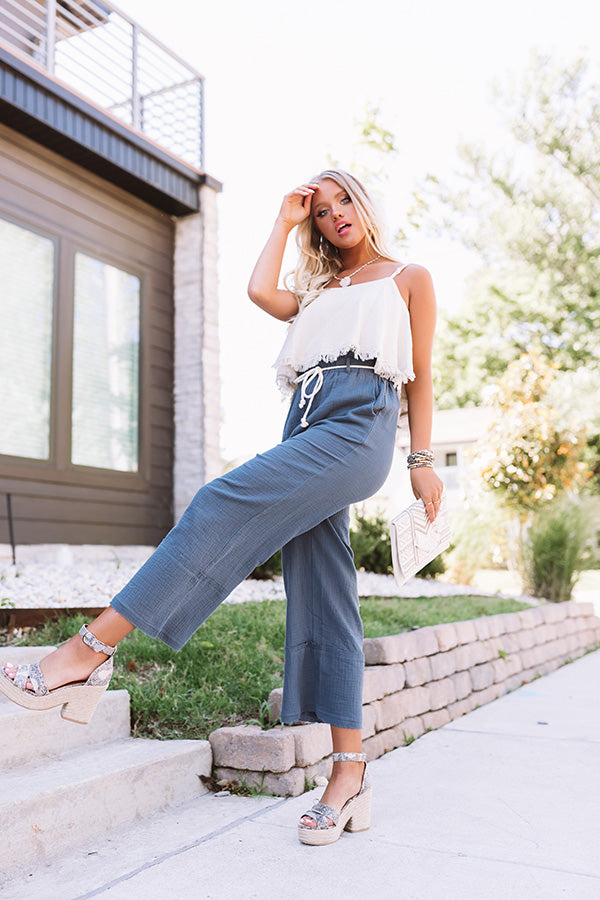 The Lachlan High Waist Pants In Slate