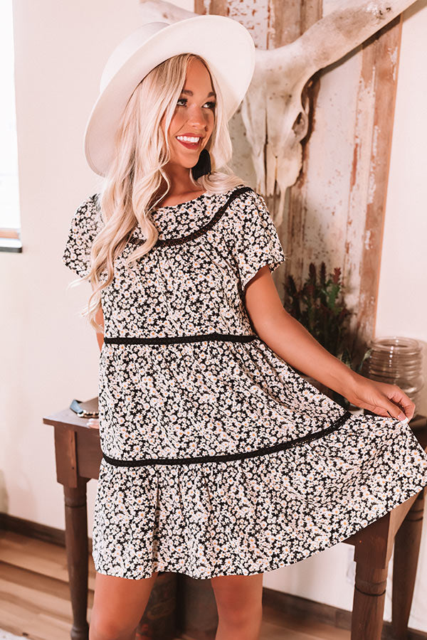 South West Scenery Shift Dress In Black