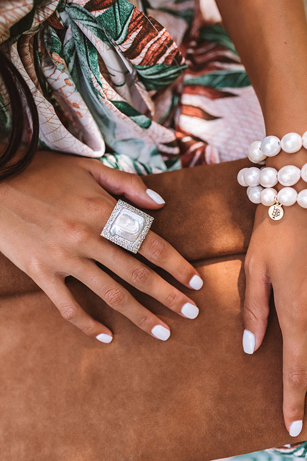 Endless Sparkles Mother Of Pearl Ring