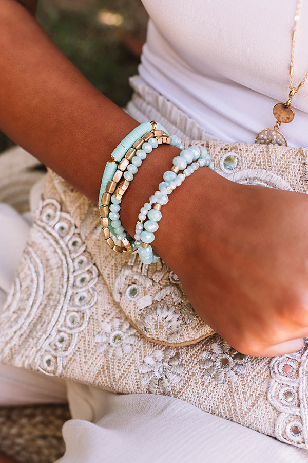 Beachy Brilliance Bracelet Set in Seaglass