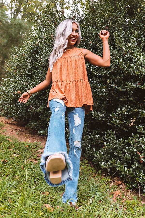 The Leeland Midrise Distressed Flare