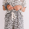 Morning Routine Cheetah Print Shorts In Stone Image - 1