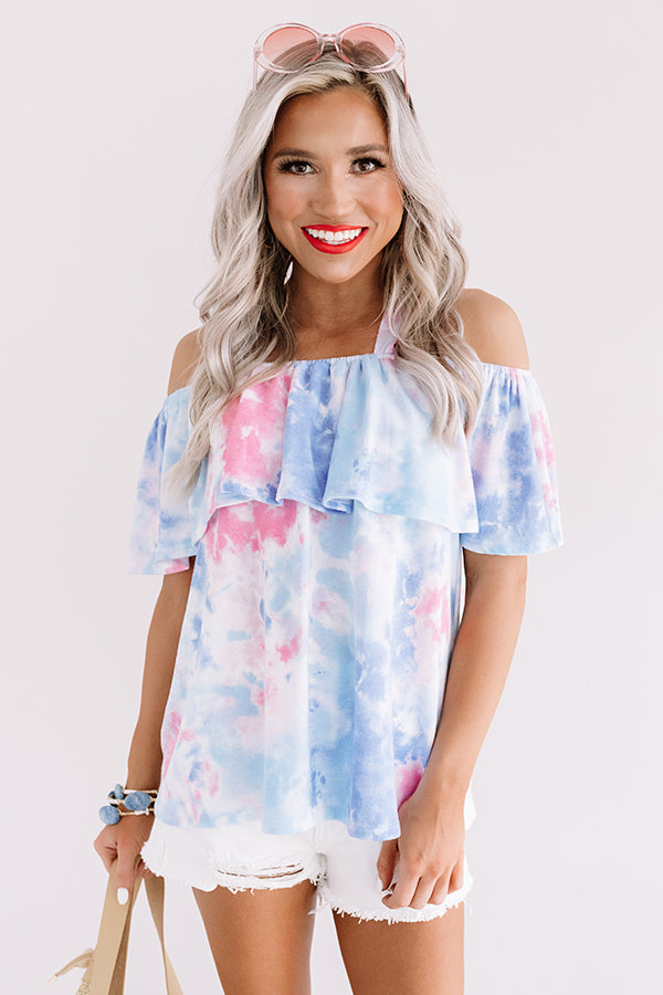 Malibu Mixer Tie Dye Off Shoulder Top