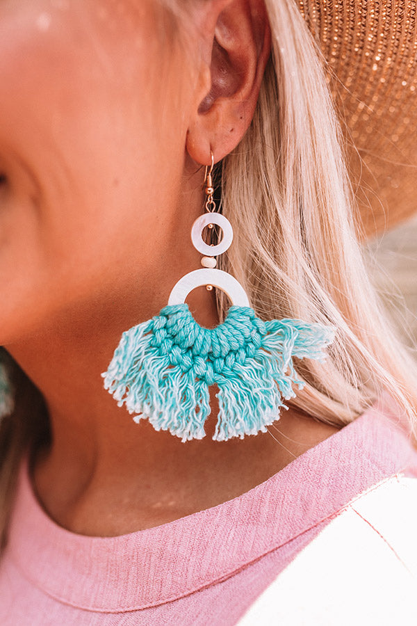 Colorful And Cute Earrings In Aqua Image - 1