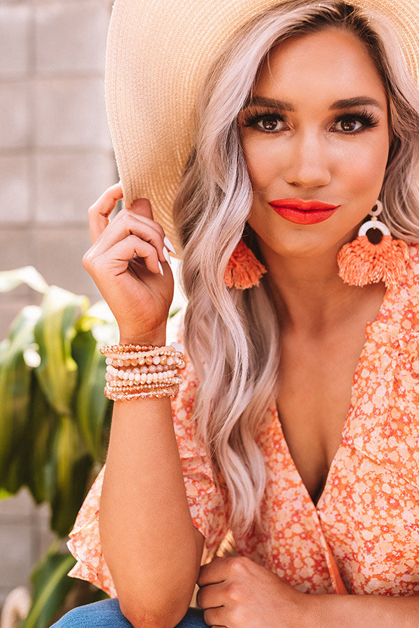 Chic Sensation Bracelet Set In Champagne