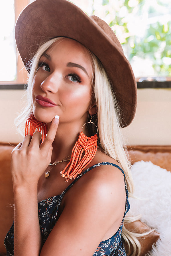 Way To Stand Out Earrings In Orange