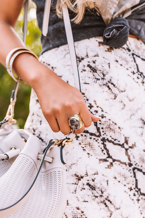 Then And Now Ring In Grey