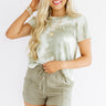 Surf Shack Tie Dye Tee In Sage Image - 1