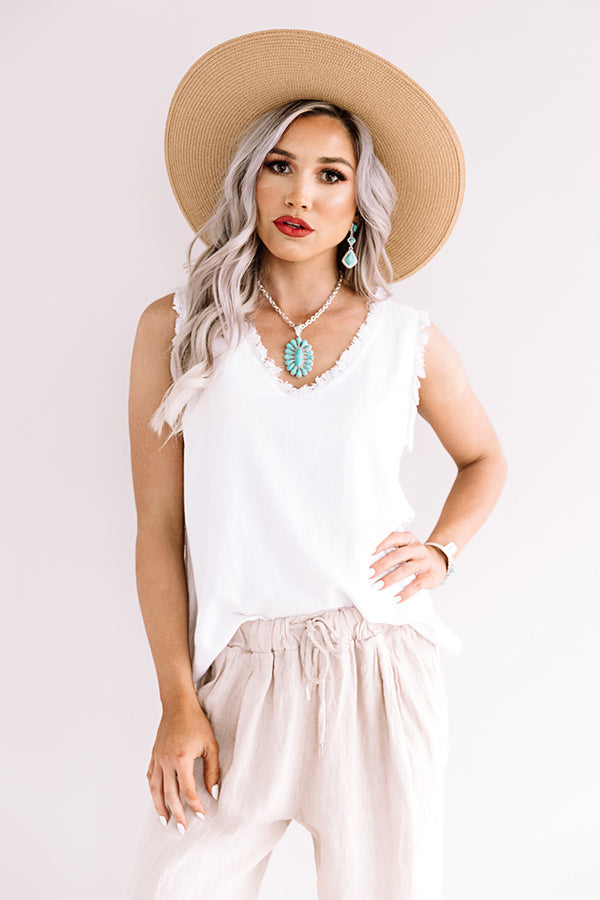 Desert Views Shift Top In White