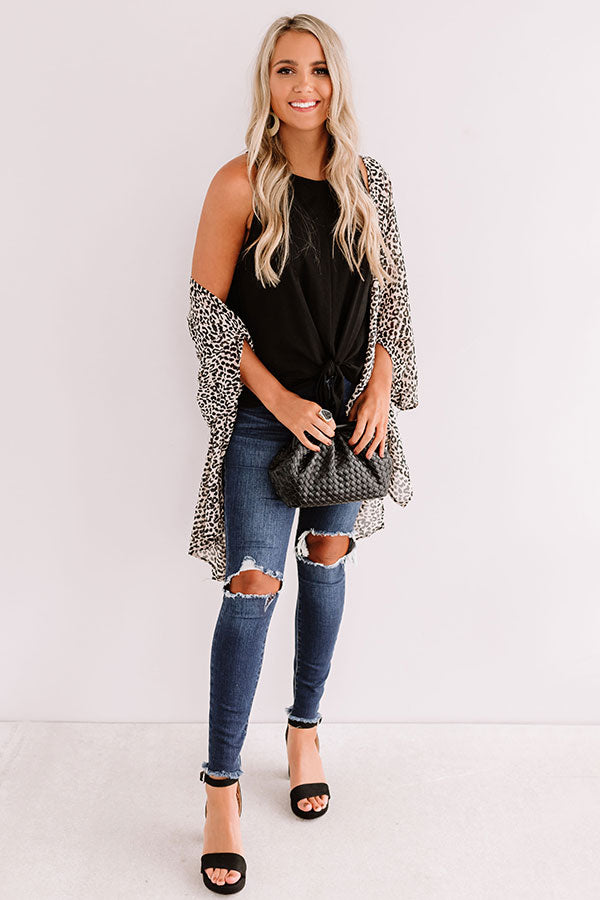 The Yacht Spot Tie Top In Black