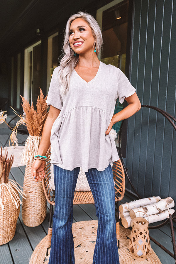 Best Effort Babydoll Top In Birch