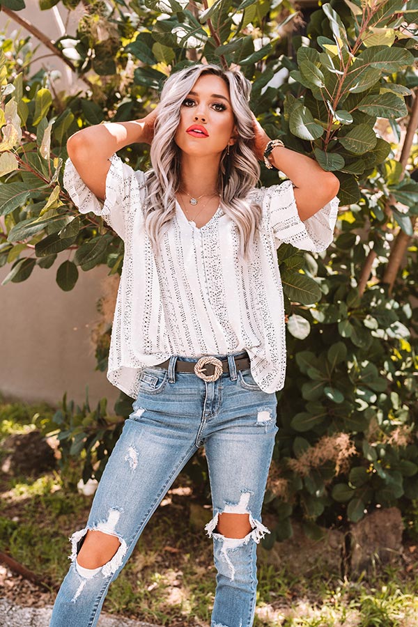 Sweet Loyalty Shift Top In White