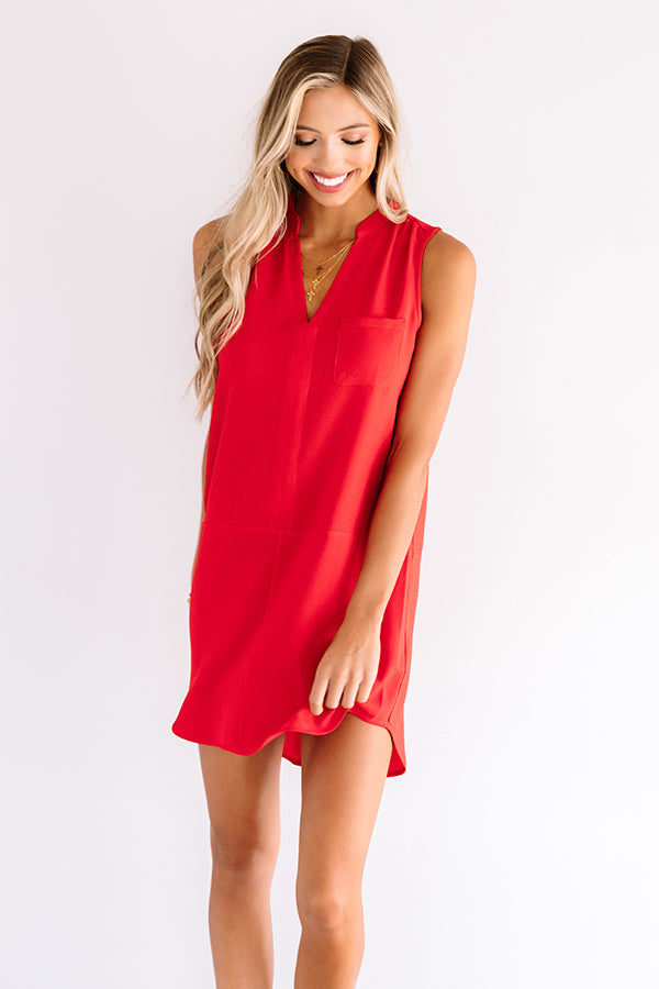 Fly By Shift Dress In Red