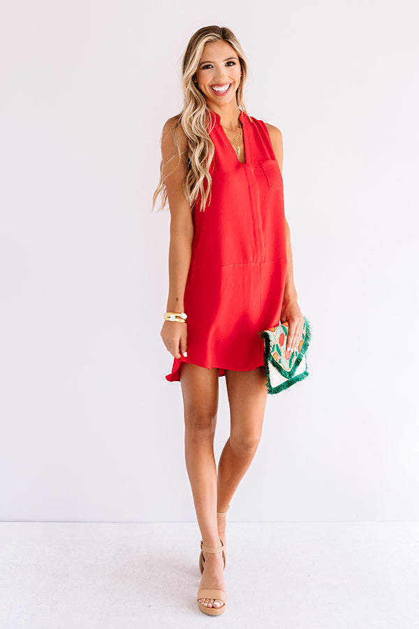 Fly By Shift Dress In Red