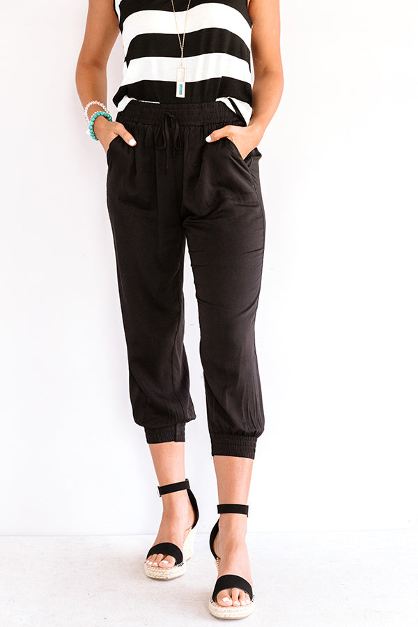 Side Hustle High Waist Pants In Black