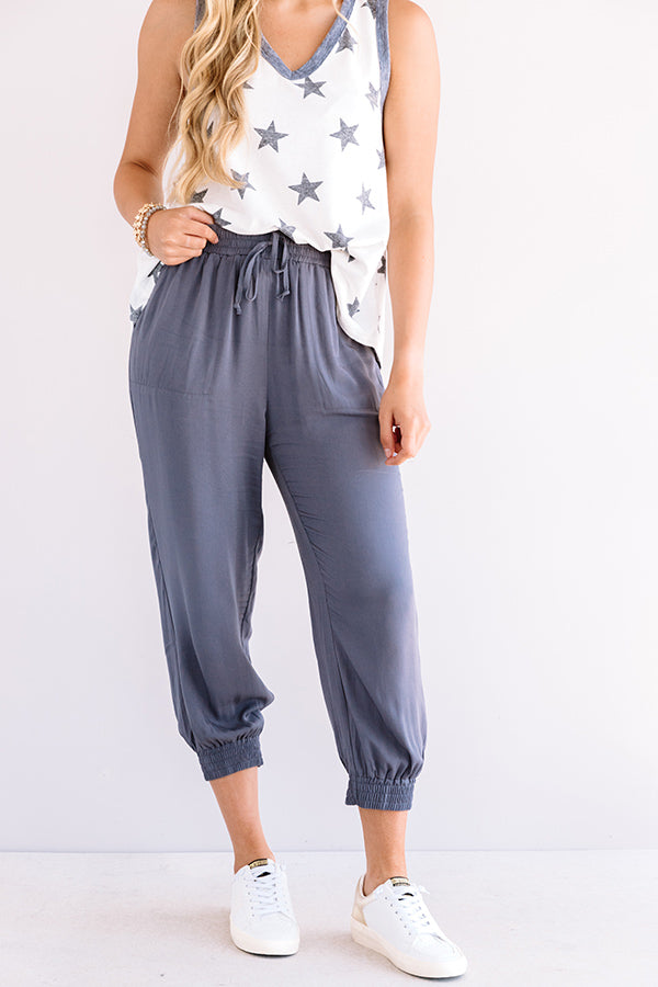 Side Hustle High Waist Pants In Charcoal