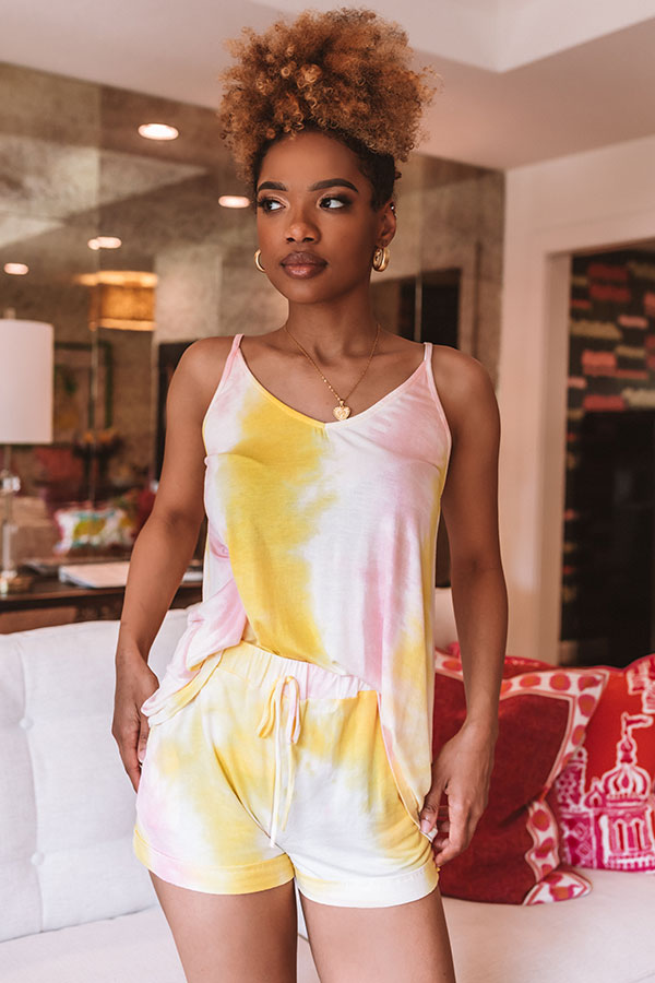 Colorful And Cute Tie Dye Shorts Image - 1