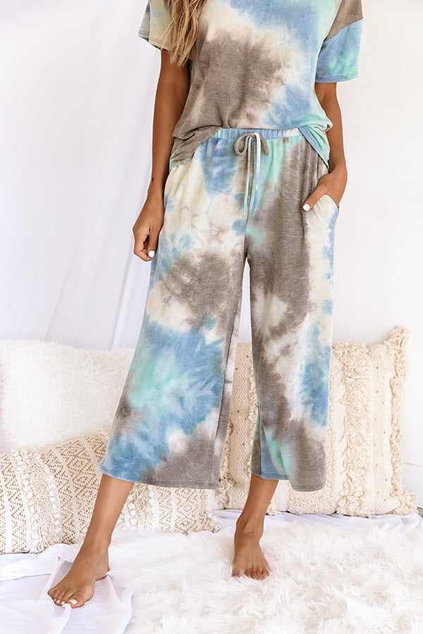 Tender Heart Tie Dye Pants In Mint