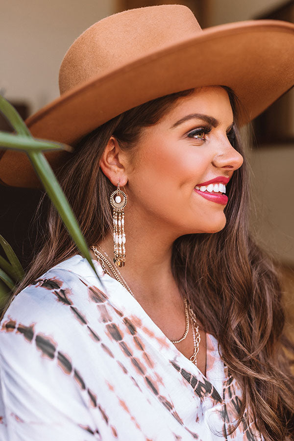Venetian Dreams Beaded Earrings In Ivory