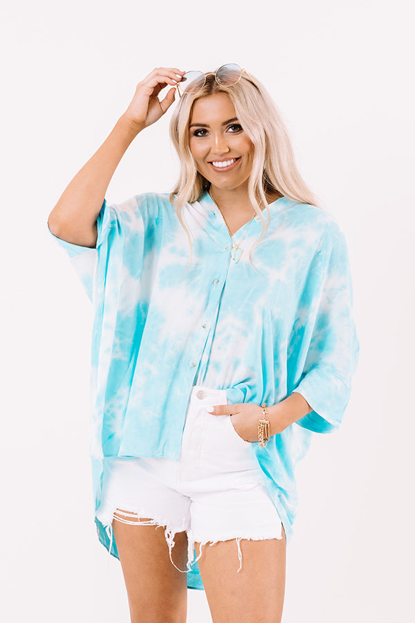 Day Date Dreaming Shift Tunic In Sky Blue