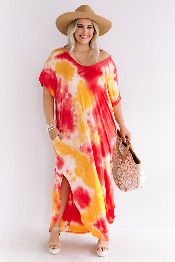 orange tie dye maxi dress Beach Chic Tie Dye Maxi Curves – Impressions Online Boutique