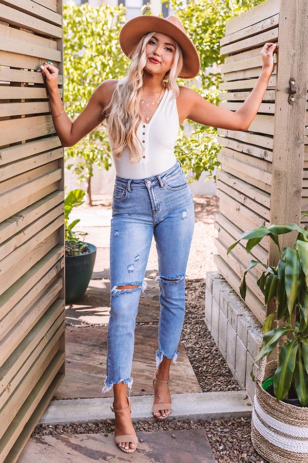 The Scout High Waist Distressed Relaxed Skinny in Light Wash