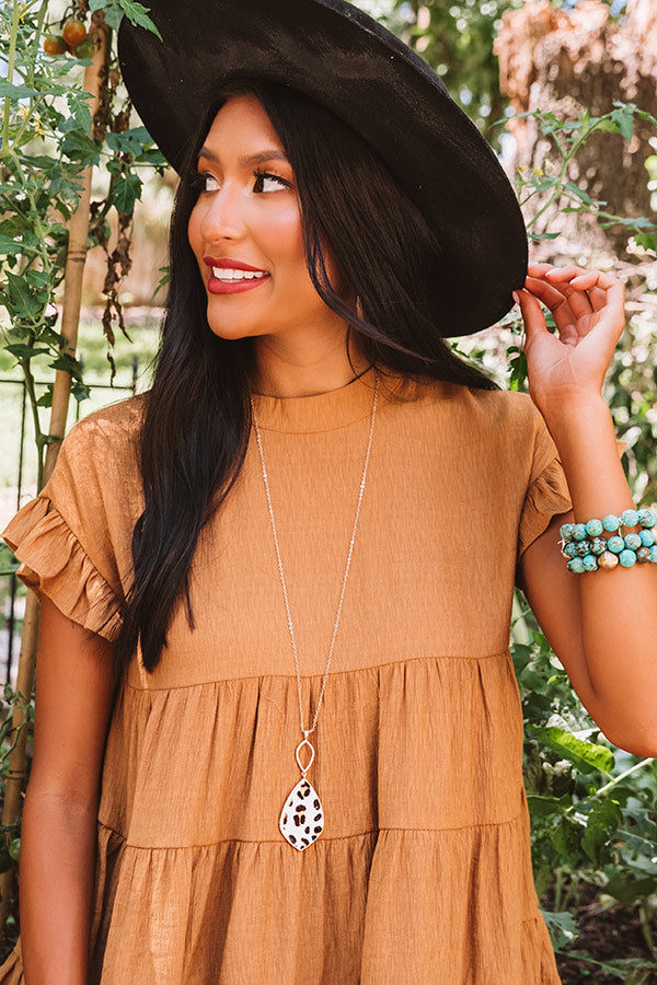 She's A Vision Leopard Necklace In Ivory